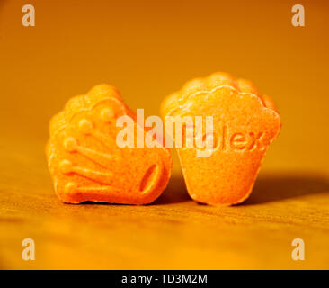 Pils extasy mdma macro background fine art in high quality prints Stock Photo