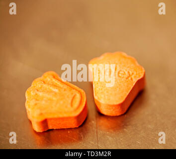 Pils extasy mdma macro background fine art in high quality prints Stock Photo