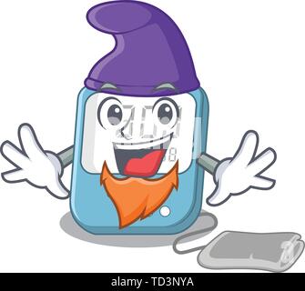 Elf blood pressure isolated with the character Stock Vector