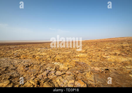 Dallol hydrothermal hot springs in the Danakil depression at the Afar Triangle, Ethiopia Stock Photo