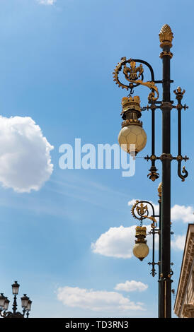 pillar with a round lantern against the sky Stock Photo