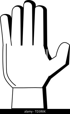 Goalkeeper glove isolated in black and white Stock Vector Image & Art ...