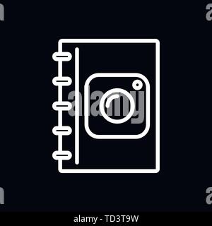 Photo album vector icon on white background illustration Stock Vector