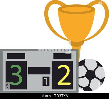 Soccer sport tournamente game cartoons Stock Vector