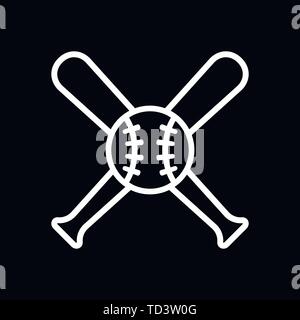 Simple modern set of baseball icons. Premium symbol collection. Vector illustration. Simple flat sign Stock Vector