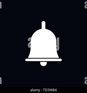 Bell Icon in trendy flat style isolated on grey background ...