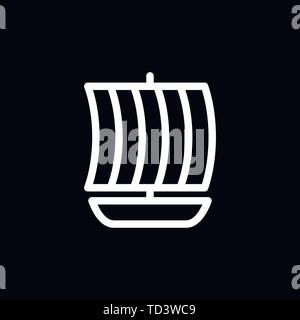 Boat icon vector in trendy flat style isolated on white background. boat icon image, boat icon illustration Stock Vector