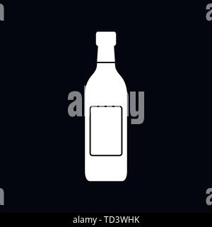 Bottle icon flat sign for mobile concept and web design. Drink Bottle for fitness solid icon. Symbol, logo illustration Stock Vector