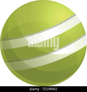Croquet green ball icon. Cartoon of croquet green ball vector icon for web design isolated on white background Stock Vector