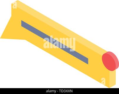 Yellow chat icon, isometric style Stock Vector