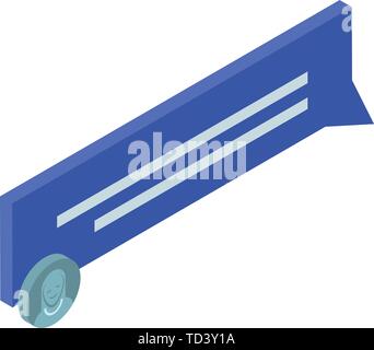 Blue chat icon, isometric style Stock Vector