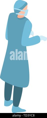 Woman surgical icon, isometric style Stock Vector