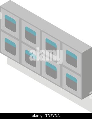 Surgical boxes icon, isometric style Stock Vector