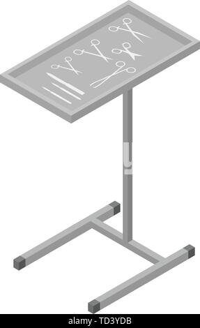 Surgical tools stand icon, isometric style Stock Vector