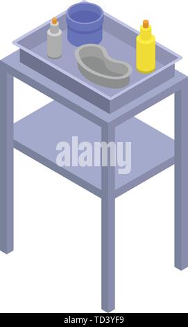 Surgical room shelf icon, isometric style Stock Vector