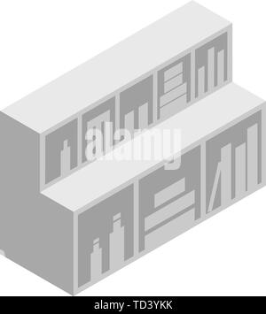 Surgery wall shelf icon, isometric style Stock Vector