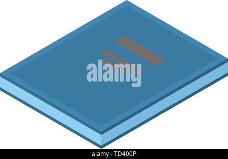 Law book icon, isometric style Stock Vector