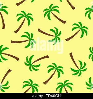 Seamless pattern with palm trees. Ideal for textiles, packaging, paper printing, simple backgrounds and textures. Stock Vector