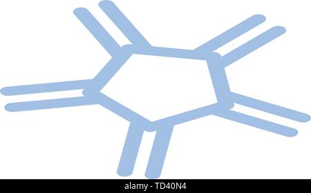 Chemistry star formula icon, isometric style Stock Vector
