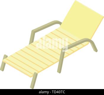 Beach chair icon, isometric style Stock Vector