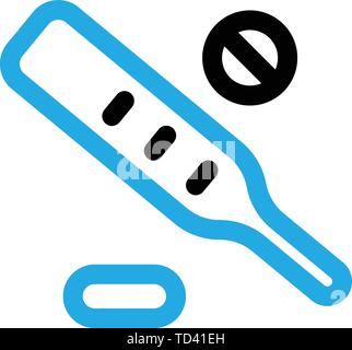 Thermometer icon, outline style Stock Vector