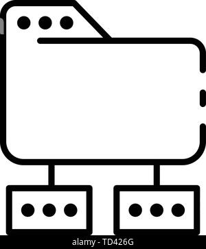 Hosting directory icon, outline style Stock Vector