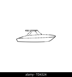 Boat, sail, sailing, ship, yacht icon. Vector illustration, flat design. Stock Vector