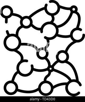 Staphylococcus colony icon, outline style Stock Vector
