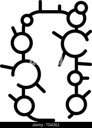 Streptococcus colony icon, outline style Stock Vector