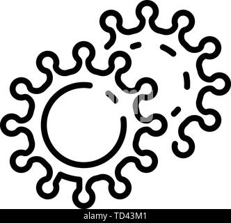Rhinovirus icon, outline style Stock Vector