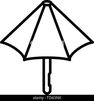 Umbrella closed half icon, outline style Stock Vector