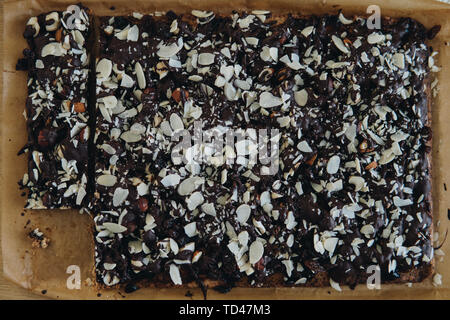 detail of polish traditional cake called nutty Easter shortcake Stock Photo