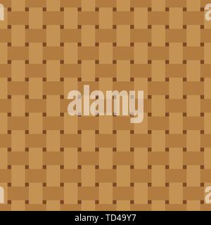 Basket weave seamless pattern. Wicker repeating texture. Braiding continuous background o. Geometric vector illustration Stock Vector