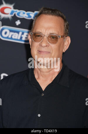 Tom Hanks 046 arrives at the premiere of Disney and Pixar's 'Toy Story 4' on June 11, 2019 in Los Angeles, California. Stock Photo
