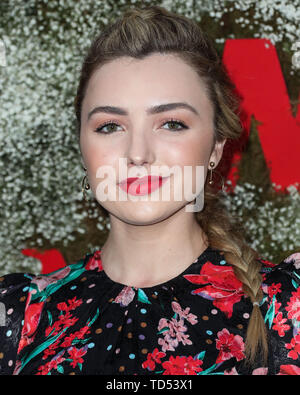 WEST HOLLYWOOD, LOS ANGELES, CALIFORNIA, USA - JUNE 11: Actress Peyton List arrives at the InStyle Max Mara Women In Film Celebration held at Chateau Marmont on June 11, 2019 in West Hollywood, Los Angeles, California, USA. (Photo by Xavier Collin/Image Press Agency) Stock Photo