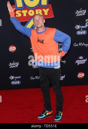 Hollywood, USA. 11th June, 2019. HOLLYWOOD, LOS ANGELES, CALIFORNIA, USA - JUNE 11: Musician Flea arrives at the Los Angeles Premiere Of Disney And Pixar's 'Toy Story 4' held at the El Capitan Theatre on June 11, 2019 in Hollywood, Los Angeles, California, USA. (Photo by David Acosta/Image Press Agency) Credit: Image Press Agency/Alamy Live News Stock Photo