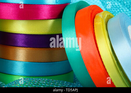 Bright ribbons close-up Stock Photo