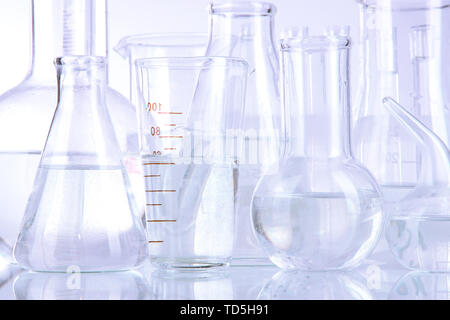 Test tubes isolated on white Stock Photo