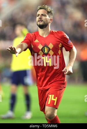 Belgium's Dries Mertens in action during the UEFA Euro 2020 Qualifying, Group I match at the King Baudouin Stadium, Brussels. PRESS ASSOCIATION Photo. Picture date: Tuesday June 11, 2019. See PA story SOCCER Belgium. Photo credit should read: Bradley Collyer/PA Wire.