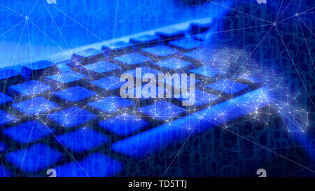 Cyber threat creative graphic background Stock Photo