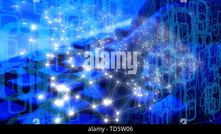 Big data abstract digital transformation Stock Photo