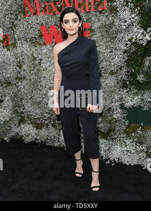 June 11, 2019 - West Hollywood, California, U.S. - 11 June 2019 - West Hollywood, California - Lucy Hale. 2019 InStyle Max Mara Women In Film Celebration held at Chateau Marmont. Photo Credit: Birdie Thompson/AdMedia (Credit Image: © Birdie Thompson/AdMedia via ZUMA Wire) Stock Photo