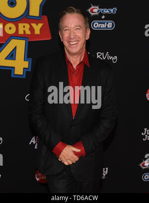 June 11, 2019 - Hollywood, California, USA - 12, June 2019 - Los Angeles, California. Tim Allen attends the premiere of Disney and Pixar's 'Toy Story 4' at El Capitan Theatre. (Credit Image: © Billy Bennight/ZUMA Wire) Stock Photo