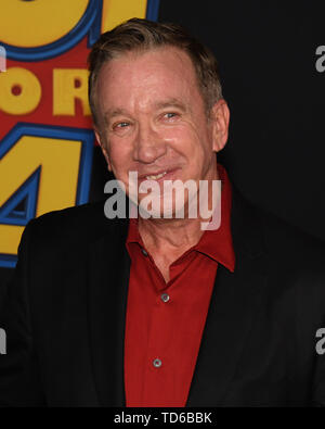 June 11, 2019 - Hollywood, California, USA - 12, June 2019 - Los Angeles, California. Tim Allen attends the premiere of Disney and Pixar's 'Toy Story 4' at El Capitan Theatre. (Credit Image: © Billy Bennight/ZUMA Wire) Stock Photo