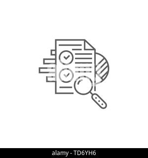 SEO Audit Related Vector Thin Line Icon. Isolated on White Background ...