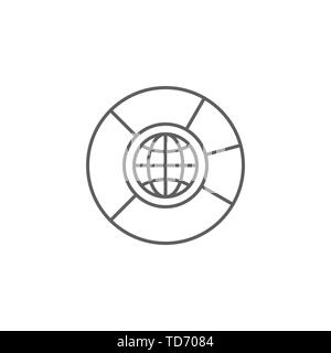 SEO Data Related Vector Thin Line Icon. Isolated on White Background. Editable Stroke. Vector Illustration. Stock Vector