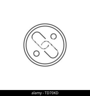 Link Related Vector Thin Line Icon. Isolated on White Background. Editable Stroke. Vector Illustration. Stock Vector