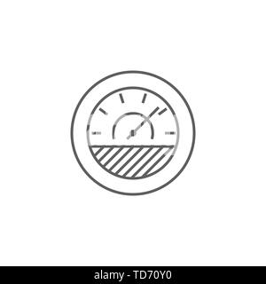 Efficiency Related Vector Thin Line Icon. Isolated on White Background. Editable Stroke. Vector Illustration. Stock Vector