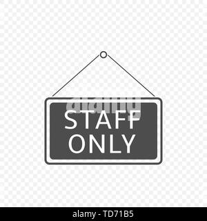 Staff only Hanging sign Stock Vector