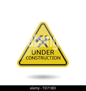 Under construction sign vector Stock Vector